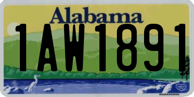 AL license plate 1AW1891