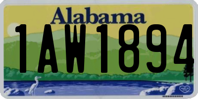 AL license plate 1AW1894