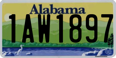 AL license plate 1AW1897