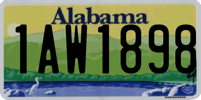 AL license plate 1AW1898