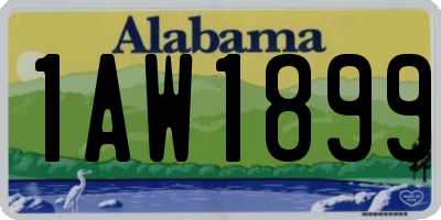 AL license plate 1AW1899