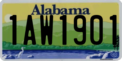 AL license plate 1AW1901