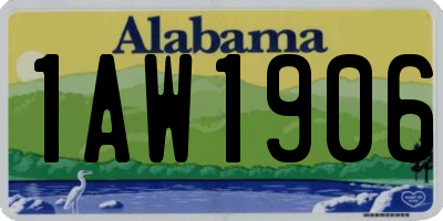 AL license plate 1AW1906