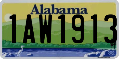 AL license plate 1AW1913