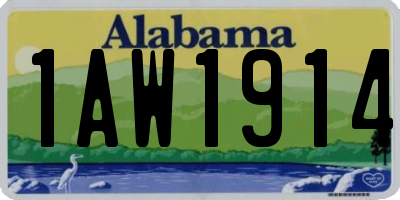 AL license plate 1AW1914