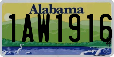 AL license plate 1AW1916