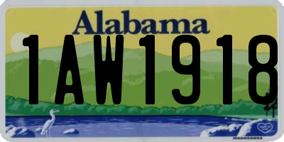 AL license plate 1AW1918