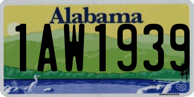 AL license plate 1AW1939