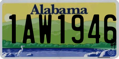 AL license plate 1AW1946