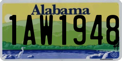 AL license plate 1AW1948