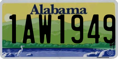 AL license plate 1AW1949