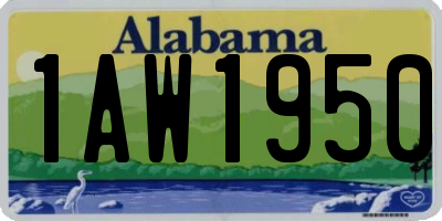 AL license plate 1AW1950