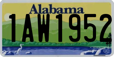 AL license plate 1AW1952