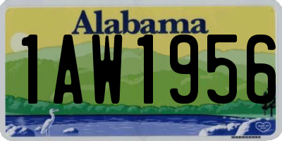 AL license plate 1AW1956