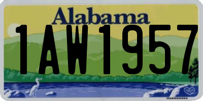 AL license plate 1AW1957