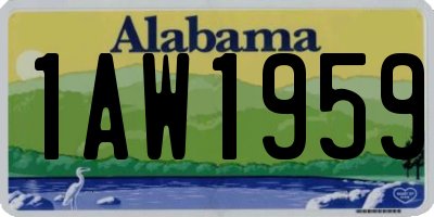 AL license plate 1AW1959