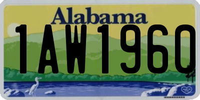 AL license plate 1AW1960