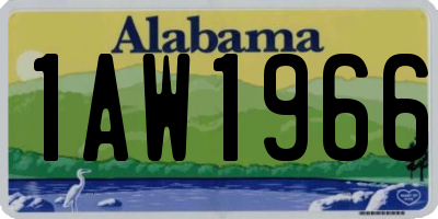 AL license plate 1AW1966