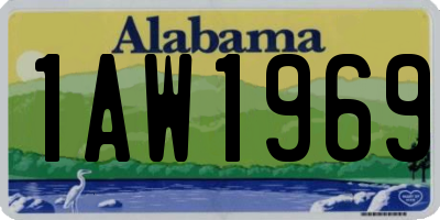 AL license plate 1AW1969