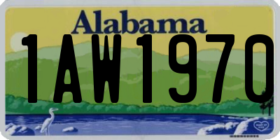 AL license plate 1AW1970