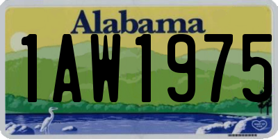 AL license plate 1AW1975