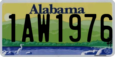 AL license plate 1AW1976