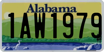 AL license plate 1AW1979