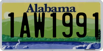 AL license plate 1AW1991
