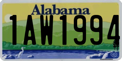 AL license plate 1AW1994