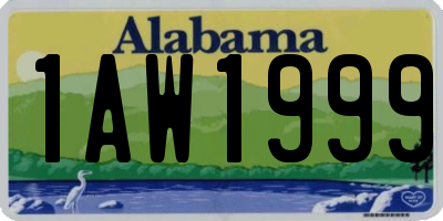 AL license plate 1AW1999
