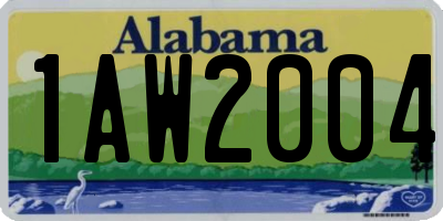 AL license plate 1AW2004