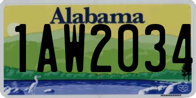 AL license plate 1AW2034