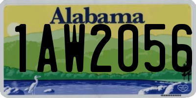 AL license plate 1AW2056