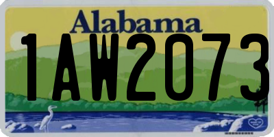 AL license plate 1AW2073