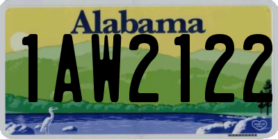 AL license plate 1AW2122