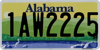 AL license plate 1AW2225