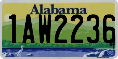 AL license plate 1AW2236