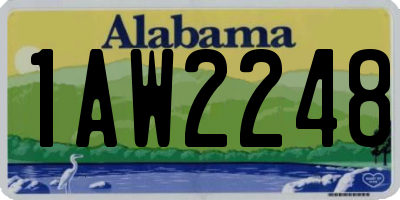 AL license plate 1AW2248