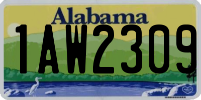 AL license plate 1AW2309