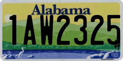 AL license plate 1AW2325