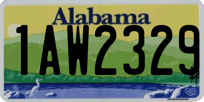 AL license plate 1AW2329
