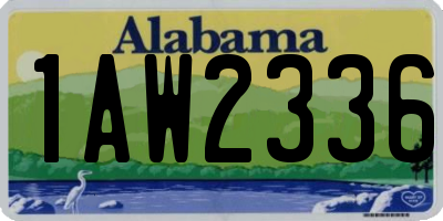 AL license plate 1AW2336