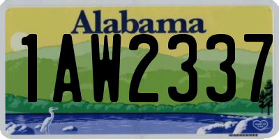 AL license plate 1AW2337