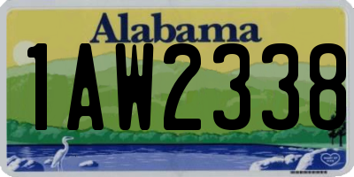 AL license plate 1AW2338