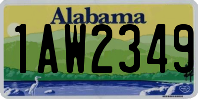 AL license plate 1AW2349