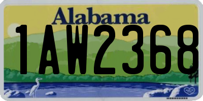 AL license plate 1AW2368