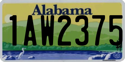 AL license plate 1AW2375