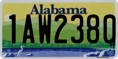 AL license plate 1AW2380