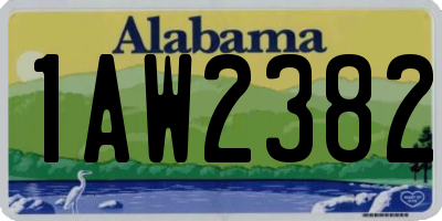 AL license plate 1AW2382