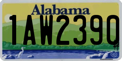AL license plate 1AW2390